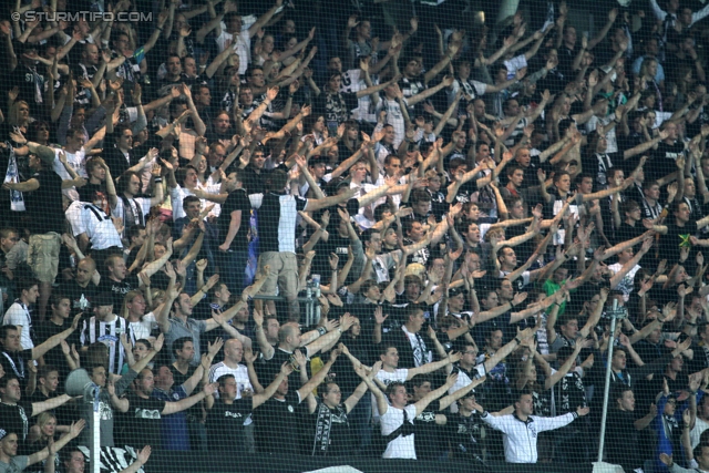 Sturm Graz - Admira
Oesterreichische Fussball Bundesliga, 34. Runde,  SK Sturm Graz - FC Admira, Stadion Liebenau Graz, 10.05.2012. 

Foto zeigt Fans von Sturm
