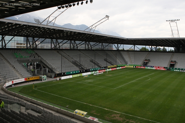 Innsbruck - Sturm Graz
Oesterreichische Fussball Bundesliga, 35. Runde,  Wacker Innsbruck - SK Sturm Graz, Tivoli Stadion Innsbruck, 13.05.2012. 

Foto zeigt eine Innenansicht im Tivoli Stadion
