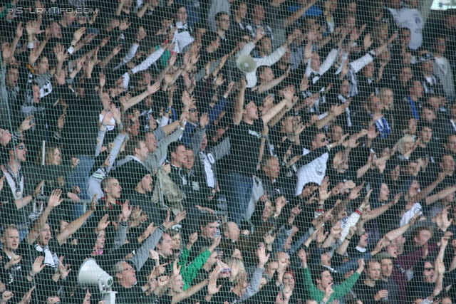 Sturm Graz - Austria Wien
Oesterreichische Fussball Bundesliga, 36. Runde,  SK Sturm Graz - FK Austria Wien, Stadion Liebenau Graz, 17.05.2012. 

Foto zeigt Fans von Sturm
