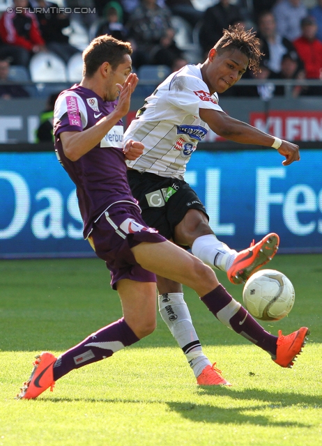 Sturm Graz - Austria Wien
Oesterreichische Fussball Bundesliga, 36. Runde,  SK Sturm Graz - FK Austria Wien, Stadion Liebenau Graz, 17.05.2012. 

Foto zeigt Rubin Rafael Okotie (Sturm)
