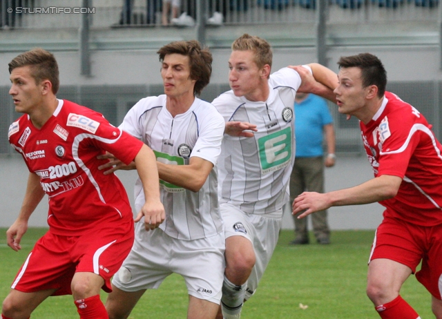 Sturm Amateure - Vorwaerts Steyr
Regionalliga Mitte, 30. Runde,  Sturm Graz Amateure - SK Vorwaerts Steyr, Sportstadion Kalsdorf, 01.06.2012. 

Foto zeigt Pascal Zisser (Sturm Amateure) und Florian Sittsam (Sturm Amateure)
