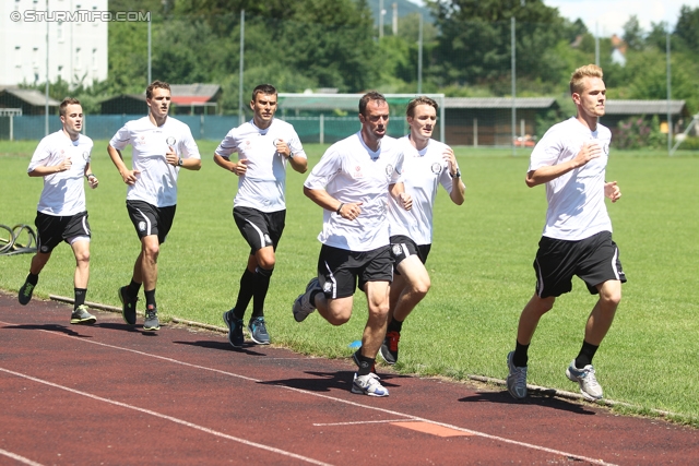 Sturm Graz Laktattest
Oesterreichische Fussball Bundesliga, SK Sturm Graz Laktattest, Postsportplatz Graz, 14.06.2012. 

Foto zeigt Christian Klem (Sturm), Florian Neuhold (Sturm), Milan Dudic (Sturm), Mario Haas (Sturm), Andreas Hoelzl (Sturm) und Dominic Puercher (Sturm)
