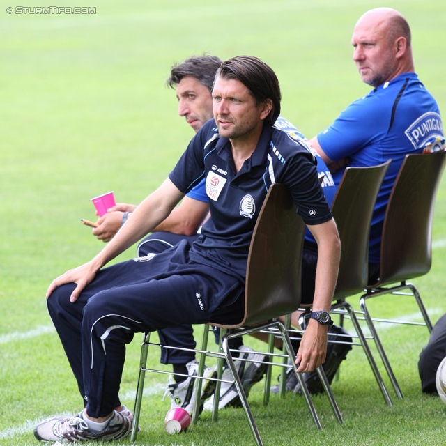 Sturm Graz - Metalurg Donezk
Testspiel, SK Sturm Graz - Metalurg Donezk, Sporzentrum Unterpremstaetten, 23.06.2012. 

Foto zeigt Peter Hyballa (Cheftrainer Sturm), Ayhan Tumani (Co-Trainer Sturm) und Kazimierz Sidorczuk (Tormanntrainer Sturm)
