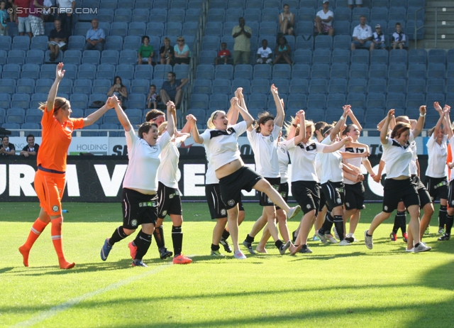 Sturm Graz Ankick 2012
Oesterreichische Fussball Bundesliga, SK Sturm Graz Ankick 2012, SK Sturm Graz - Partizan Belgrad, Stadion Liebenau Graz, 07.07.2012.

Foto zeigt die Mannschaft der Sturm Damen
