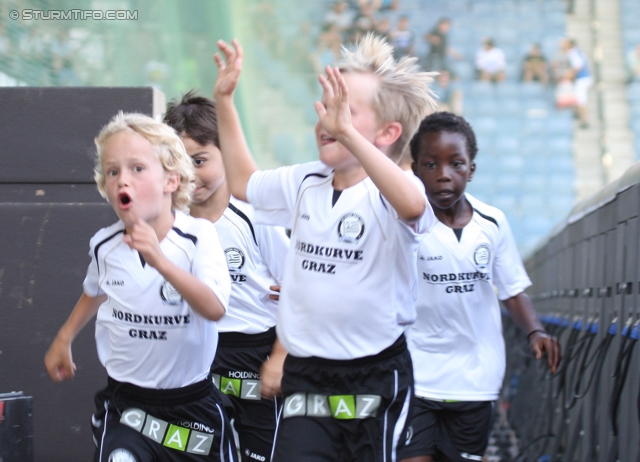 Sturm Graz Ankick 2012
Oesterreichische Fussball Bundesliga, SK Sturm Graz Ankick 2012, SK Sturm Graz - Partizan Belgrad, Stadion Liebenau Graz, 07.07.2012.

Foto zeigt Spieler der Sturm U7
