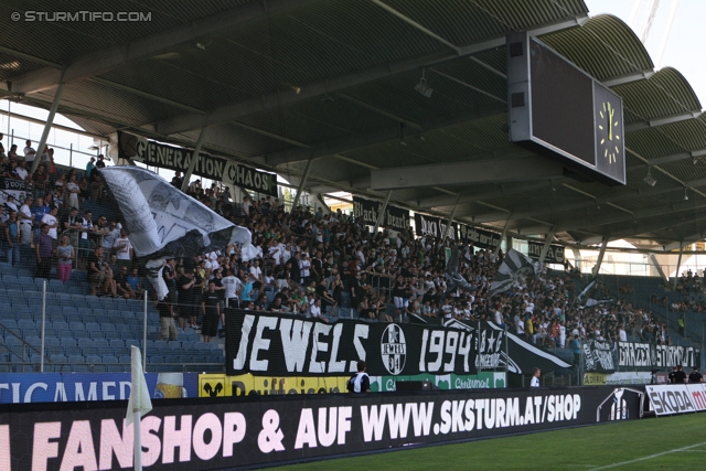 Sturm Graz Ankick 2012
Oesterreichische Fussball Bundesliga, SK Sturm Graz Ankick 2012, SK Sturm Graz - Partizan Belgrad, Stadion Liebenau Graz, 07.07.2012.

Foto zeigt Fans von Sturm
