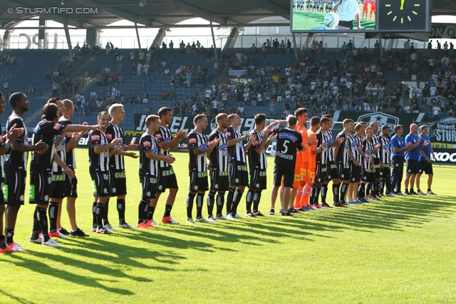 Sturm Graz Ankick 2012
Oesterreichische Fussball Bundesliga, SK Sturm Graz Ankick 2012, SK Sturm Graz - Partizan Belgrad, Stadion Liebenau Graz, 07.07.2012.

Foto zeigt die Mannschaft von Sturm
