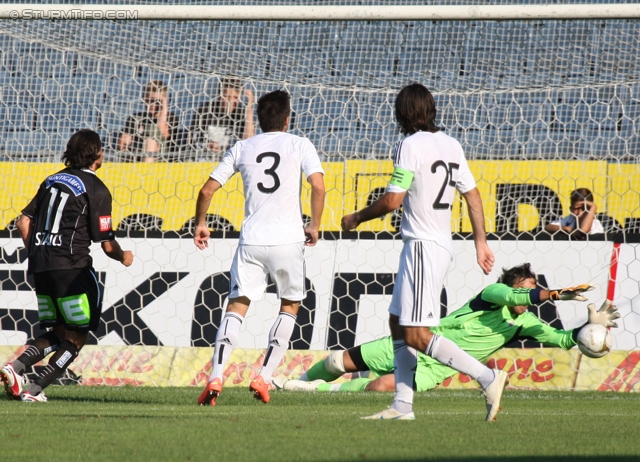 Sturm Graz Ankick 2012
Oesterreichische Fussball Bundesliga, SK Sturm Graz Ankick 2012, SK Sturm Graz - Partizan Belgrad, Stadion Liebenau Graz, 07.07.2012.

Foto zeigt Imre Szabics (Sturm), Vladimir Volkov (Partizan), Stefan Babovic (Partizan) und Vladimir Stojkovic (Partizan)
