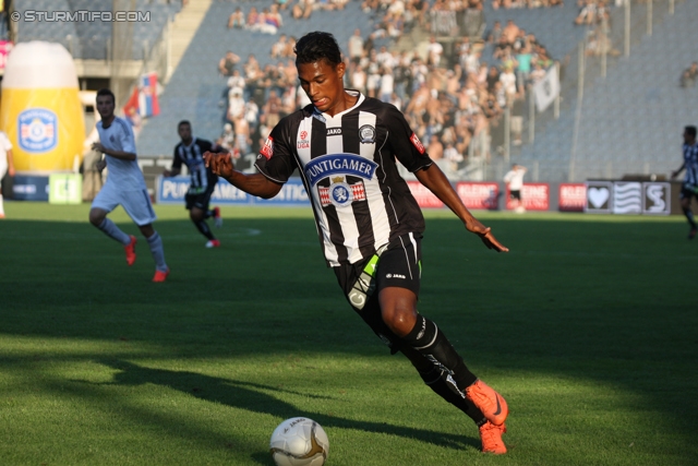 Sturm Graz Ankick 2012
Oesterreichische Fussball Bundesliga, SK Sturm Graz Ankick 2012, SK Sturm Graz - Partizan Belgrad, Stadion Liebenau Graz, 07.07.2012.

Foto zeigt Rubin Rafael Okotie (Sturm)
