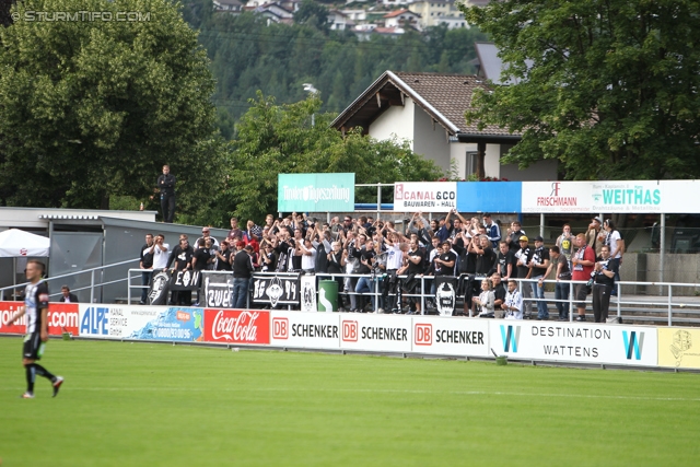 Wattens - Sturm Graz
OEFB Cup, 1. Runde, WSG Wattens - SK Sturm Graz, Alpenstadion Wattens, 13.07.2012. 

Foto zeigt Fans von Sturm
