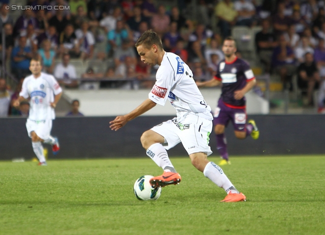 Austria Wien - Sturm Graz
Oesterreichische Fussball Bundesliga, 2. Runde,  FK Austria Wien - SK Sturm Graz, Franz-Horr-Stadion Wien, 28.07.2012. 

Foto zeigt David Schloffer (Sturm)
