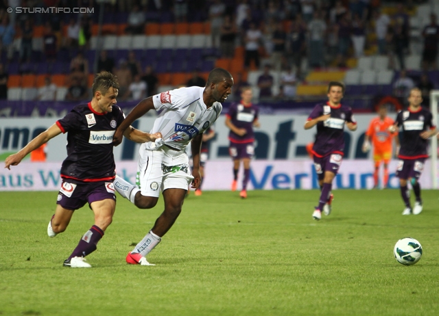 Austria Wien - Sturm Graz
Oesterreichische Fussball Bundesliga, 2. Runde,  FK Austria Wien - SK Sturm Graz, Franz-Horr-Stadion Wien, 28.07.2012. 

Foto zeigt Richard Sukuta-Pasu (Sturm)
