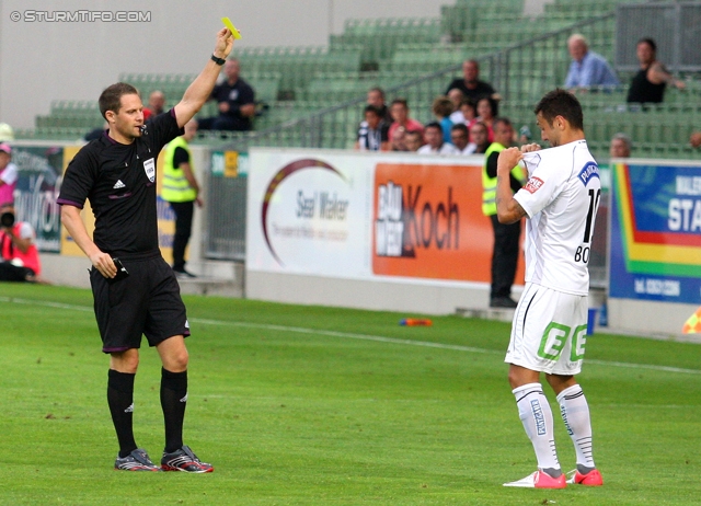 Mattersburg - Sturm Graz
Oesterreichische Fussball Bundesliga, 3. Runde,  SV Mattersburg - SK Sturm Graz, Pappelstadion Mattersburg, 04.08.2012. 

Foto zeigt Darko Bodul (Sturm)
