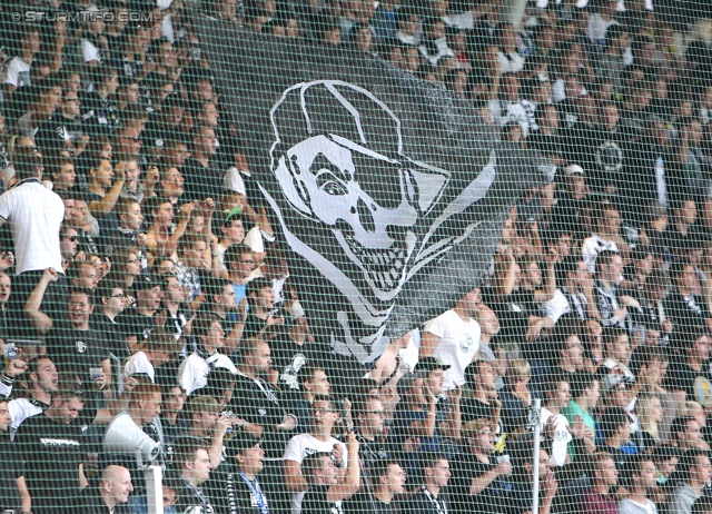 Sturm Graz - Wolfsberg
Oesterreichische Fussball Bundesliga, 4. Runde, SK Sturm Graz - Wolfsberger AC, Stadion Liebenau Graz, 11.08.2012. 

Foto zeigt  Fans von Sturm
