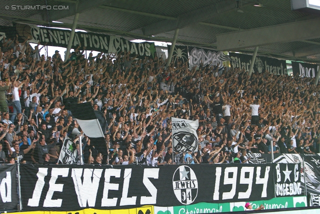 Sturm Graz - Wolfsberg
Oesterreichische Fussball Bundesliga, 4. Runde, SK Sturm Graz - Wolfsberger AC, Stadion Liebenau Graz, 11.08.2012. 

Foto zeigt  Fans von Sturm
