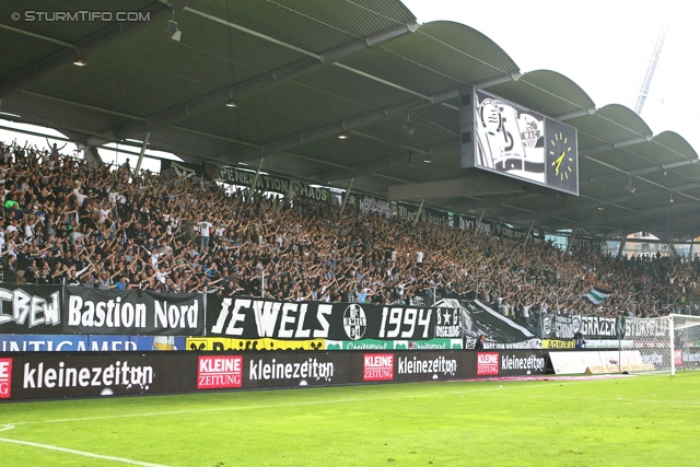 Sturm Graz - Wolfsberg
Oesterreichische Fussball Bundesliga, 4. Runde, SK Sturm Graz - Wolfsberger AC, Stadion Liebenau Graz, 11.08.2012. 

Foto zeigt  Fans von Sturm
