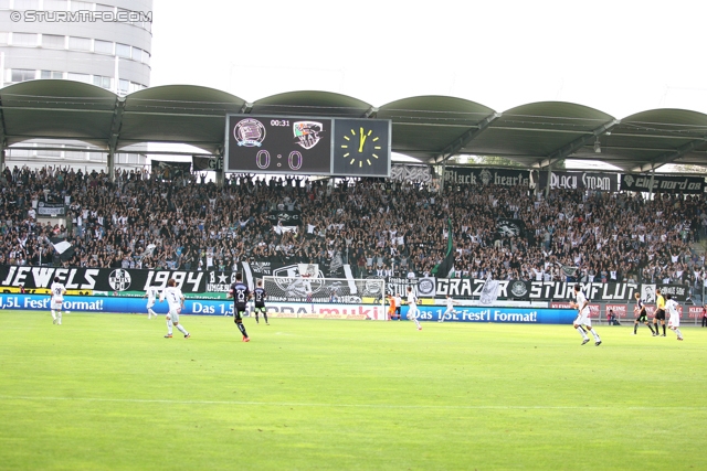 Sturm Graz - Wolfsberg
Oesterreichische Fussball Bundesliga, 4. Runde, SK Sturm Graz - Wolfsberger AC, Stadion Liebenau Graz, 11.08.2012. 

Foto zeigt  Fans von Sturm
