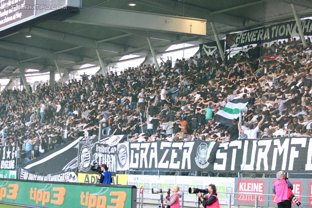 Sturm Graz - Wolfsberg
Oesterreichische Fussball Bundesliga, 4. Runde, SK Sturm Graz - Wolfsberger AC, Stadion Liebenau Graz, 11.08.2012. 

Foto zeigt  Fans von Sturm
