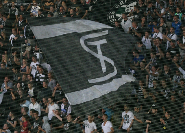 Sturm Graz - Wolfsberg
Oesterreichische Fussball Bundesliga, 4. Runde, SK Sturm Graz - Wolfsberger AC, Stadion Liebenau Graz, 11.08.2012. 

Foto zeigt  Fans von Sturm
