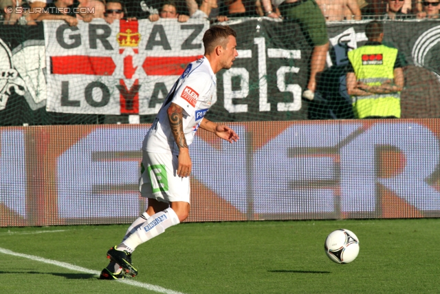 Rapid Wien - Sturm Graz
Oesterreichische Fussball Bundesliga, 5. Runde, SK Rapid Wien - SK Sturm Graz, Gerhard-Hanappi-Stadion Wien, 18.08.2012. 

Foto zeigt Philipp Huetter (Sturm)
