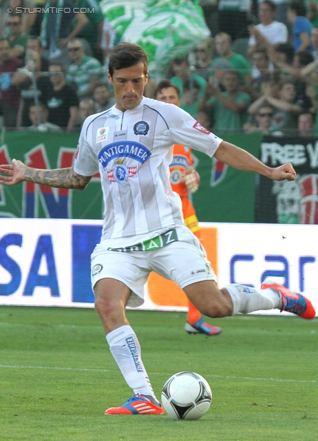 Rapid Wien - Sturm Graz
Oesterreichische Fussball Bundesliga, 5. Runde, SK Rapid Wien - SK Sturm Graz, Gerhard-Hanappi-Stadion Wien, 18.08.2012. 

Foto zeigt Nikola Vujadinovic (Sturm)
