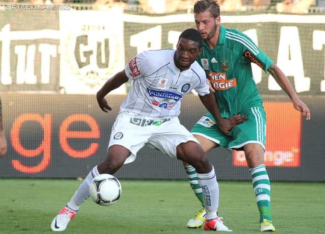 Rapid Wien - Sturm Graz
Oesterreichische Fussball Bundesliga, 5. Runde, SK Rapid Wien - SK Sturm Graz, Gerhard-Hanappi-Stadion Wien, 18.08.2012. 

Foto zeigt Richard Sukuta-Pasu (Sturm)
