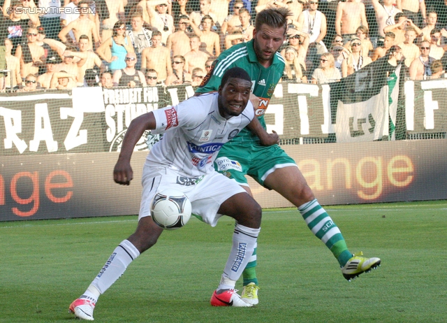 Rapid Wien - Sturm Graz
Oesterreichische Fussball Bundesliga, 5. Runde, SK Rapid Wien - SK Sturm Graz, Gerhard-Hanappi-Stadion Wien, 18.08.2012. 

Foto zeigt Richard Sukuta-Pasu (Sturm)
