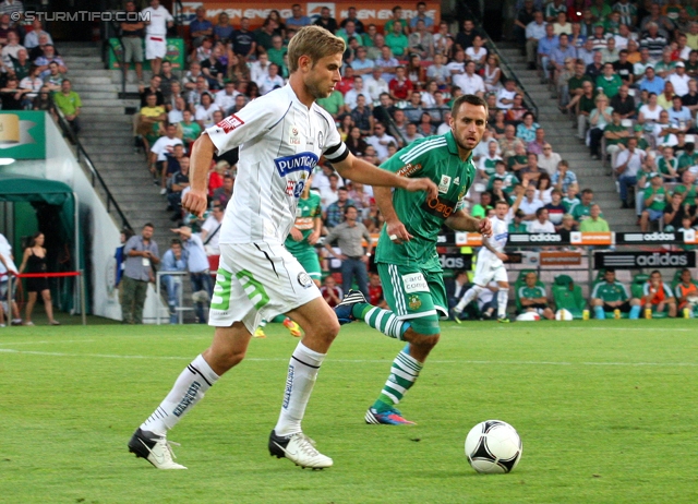 Rapid Wien - Sturm Graz
Oesterreichische Fussball Bundesliga, 5. Runde, SK Rapid Wien - SK Sturm Graz, Gerhard-Hanappi-Stadion Wien, 18.08.2012. 

Foto zeigt Manuel Weber (Sturm)
