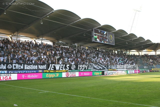 Sturm Graz - Admira Wacker
Oesterreichische Fussball Bundesliga, 6. Runde, SK Sturm Graz - FC Admira Wacker Moedling, Stadion Liebenau Graz, 25.08.2012. 

Foto zeigt Fans von Sturm
