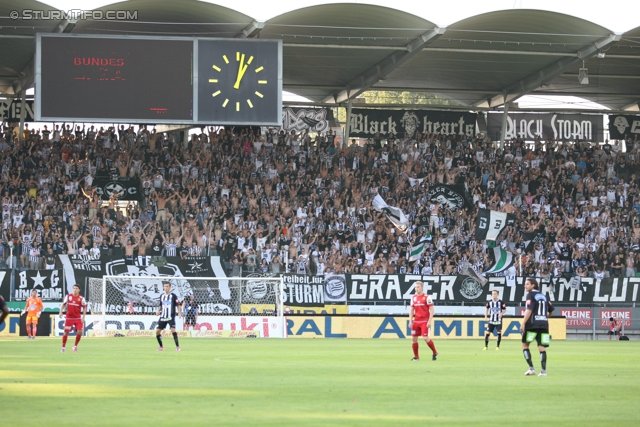 Sturm Graz - Admira Wacker
Oesterreichische Fussball Bundesliga, 6. Runde, SK Sturm Graz - FC Admira Wacker Moedling, Stadion Liebenau Graz, 25.08.2012. 

Foto zeigt Fans von Sturm
