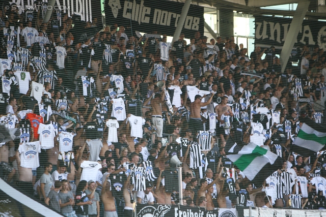 Sturm Graz - Admira Wacker
Oesterreichische Fussball Bundesliga, 6. Runde, SK Sturm Graz - FC Admira Wacker Moedling, Stadion Liebenau Graz, 25.08.2012. 

Foto zeigt Fans von Sturm
