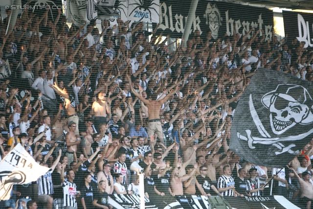 Sturm Graz - Admira Wacker
Oesterreichische Fussball Bundesliga, 6. Runde, SK Sturm Graz - FC Admira Wacker Moedling, Stadion Liebenau Graz, 25.08.2012. 

Foto zeigt Fans von Sturm
