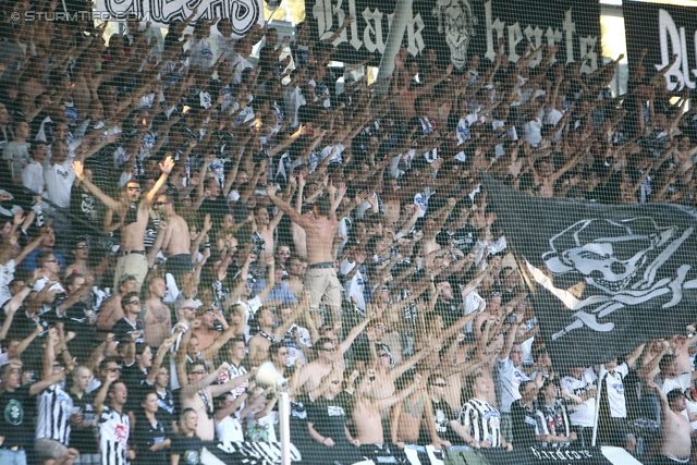 Sturm Graz - Admira Wacker
Oesterreichische Fussball Bundesliga, 6. Runde, SK Sturm Graz - FC Admira Wacker Moedling, Stadion Liebenau Graz, 25.08.2012. 

Foto zeigt Fans von Sturm
