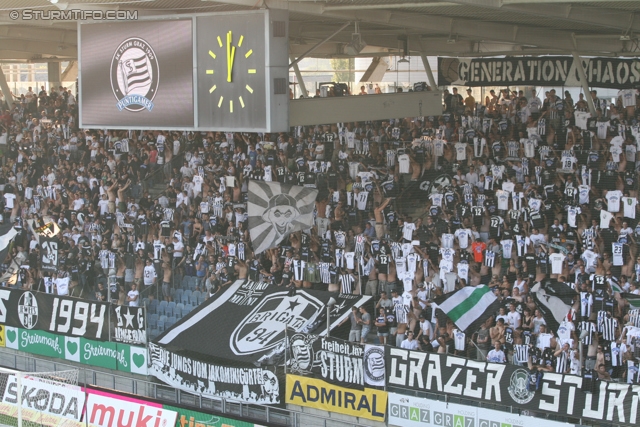 Sturm Graz - Admira Wacker
Oesterreichische Fussball Bundesliga, 6. Runde, SK Sturm Graz - FC Admira Wacker Moedling, Stadion Liebenau Graz, 25.08.2012. 

Foto zeigt Fans von Sturm
