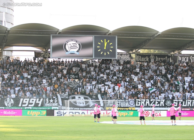 Sturm Graz - Admira Wacker
Oesterreichische Fussball Bundesliga, 6. Runde, SK Sturm Graz - FC Admira Wacker Moedling, Stadion Liebenau Graz, 25.08.2012. 

Foto zeigt Fans von Sturm
