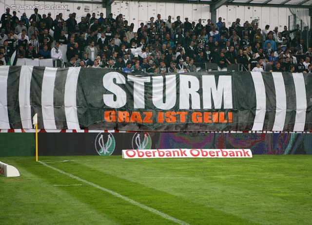 Ried - Sturm Graz
Oesterreichische Fussball Bundesliga, 7. Runde, SV Ried - SK Sturm Graz, Arena Ried, 01.09.2012. 

Foto zeigt Fans von Sturm
