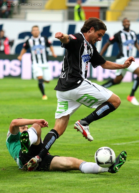 Ried - Sturm Graz
Oesterreichische Fussball Bundesliga, 7. Runde, SV Ried - SK Sturm Graz, Arena Ried, 01.09.2012. 

Foto zeigt Imre Szabics (Sturm)
