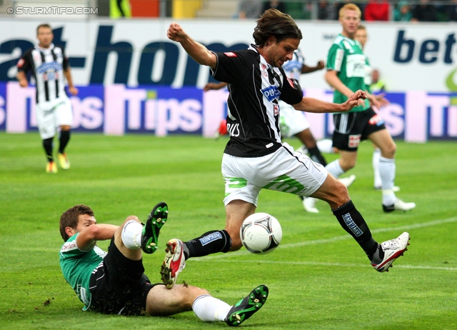 Ried - Sturm Graz
Oesterreichische Fussball Bundesliga, 7. Runde, SV Ried - SK Sturm Graz, Arena Ried, 01.09.2012. 

Foto zeigt Imre Szabics (Sturm)
