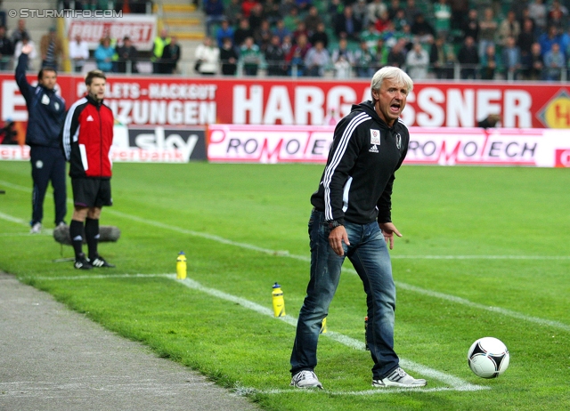 Ried - Sturm Graz
Oesterreichische Fussball Bundesliga, 7. Runde, SV Ried - SK Sturm Graz, Arena Ried, 01.09.2012. 

Foto zeigt Peter Hyballa (Cheftrainer Sturm) und Heinz Fuchsbichler (Cheftrainer Ried)
