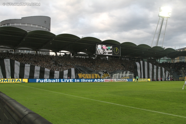 Sturm Graz - Innsbruck
Oesterreichische Fussball Bundesliga, 8. Runde, SK Sturm Graz - FC Wacker Innsbruck, Stadion Liebenau Graz, 15.09.2012. 

Foto zeigt Fans von Sturm mit einer Choreografie
