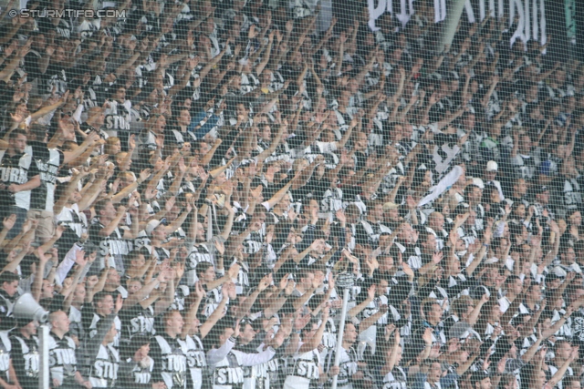 Sturm Graz - Innsbruck
Oesterreichische Fussball Bundesliga, 8. Runde, SK Sturm Graz - FC Wacker Innsbruck, Stadion Liebenau Graz, 15.09.2012. 

Foto zeigt Fans von Sturm
