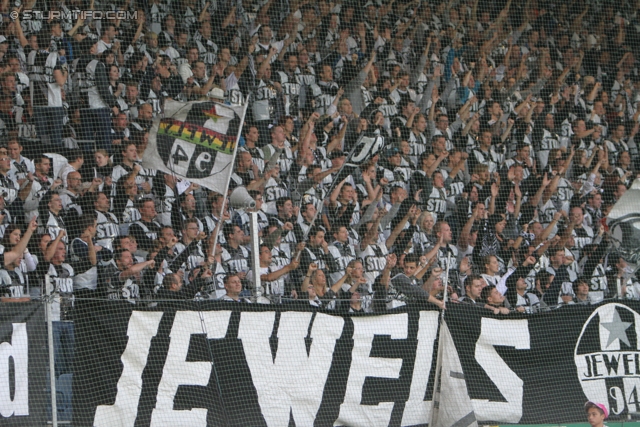 Sturm Graz - Innsbruck
Oesterreichische Fussball Bundesliga, 8. Runde, SK Sturm Graz - FC Wacker Innsbruck, Stadion Liebenau Graz, 15.09.2012. 

Foto zeigt Fans von Sturm
