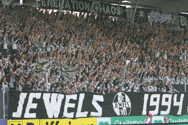 Sturm Graz - Innsbruck
Oesterreichische Fussball Bundesliga, 8. Runde, SK Sturm Graz - FC Wacker Innsbruck, Stadion Liebenau Graz, 15.09.2012. 

Foto zeigt Fans von Sturm
