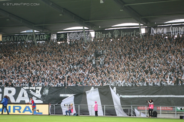 Sturm Graz - Innsbruck
Oesterreichische Fussball Bundesliga, 8. Runde, SK Sturm Graz - FC Wacker Innsbruck, Stadion Liebenau Graz, 15.09.2012. 

Foto zeigt Fans von Sturm
