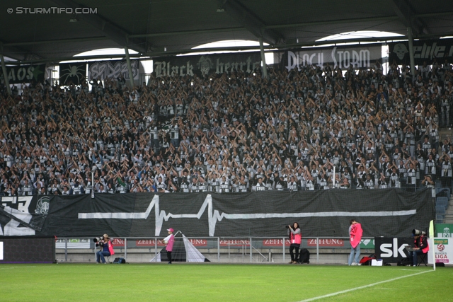 Sturm Graz - Innsbruck
Oesterreichische Fussball Bundesliga, 8. Runde, SK Sturm Graz - FC Wacker Innsbruck, Stadion Liebenau Graz, 15.09.2012. 

Foto zeigt Fans von Sturm
