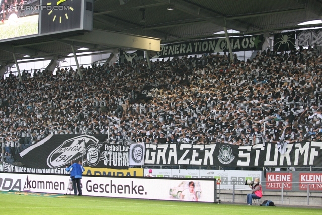 Sturm Graz - Innsbruck
Oesterreichische Fussball Bundesliga, 8. Runde, SK Sturm Graz - FC Wacker Innsbruck, Stadion Liebenau Graz, 15.09.2012. 

Foto zeigt Fans von Sturm
