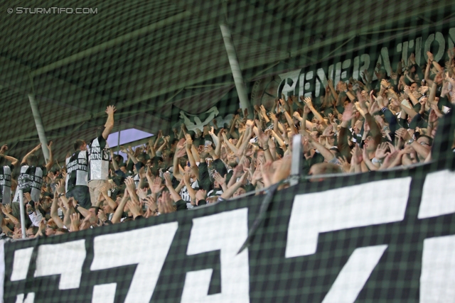 Sturm Graz - Innsbruck
Oesterreichische Fussball Bundesliga, 8. Runde, SK Sturm Graz - FC Wacker Innsbruck, Stadion Liebenau Graz, 15.09.2012. 

Foto zeigt Fans von Sturm
