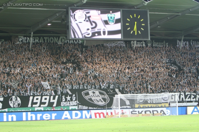 Sturm Graz - Innsbruck
Oesterreichische Fussball Bundesliga, 8. Runde, SK Sturm Graz - FC Wacker Innsbruck, Stadion Liebenau Graz, 15.09.2012. 

Foto zeigt Fans von Sturm
