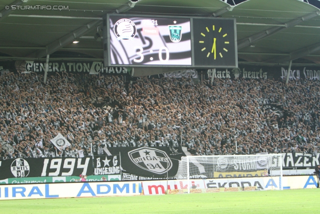 Sturm Graz - Innsbruck
Oesterreichische Fussball Bundesliga, 8. Runde, SK Sturm Graz - FC Wacker Innsbruck, Stadion Liebenau Graz, 15.09.2012. 

Foto zeigt Fans von Sturm
