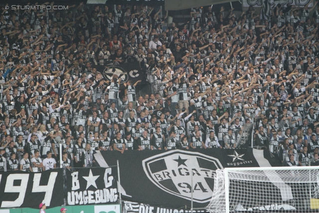 Sturm Graz - Innsbruck
Oesterreichische Fussball Bundesliga, 8. Runde, SK Sturm Graz - FC Wacker Innsbruck, Stadion Liebenau Graz, 15.09.2012. 

Foto zeigt Fans von Sturm
